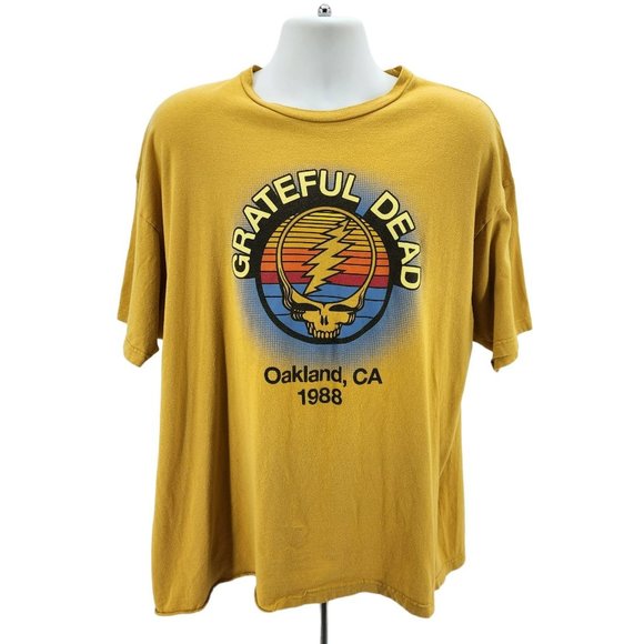Ripple Junction Other - Grateful Dead Oakland California 1988 Retro Graphic Yellow T-Shirt Mens 3X